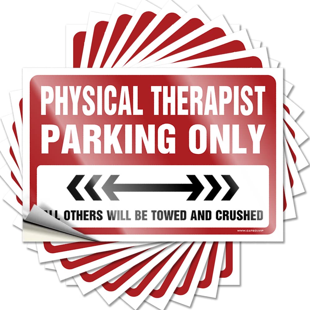 Physical Therapist Parking Only Plush Quote | Gifts Waterproof Vinyl Wall Math Removable Decal Peel Stick(8X12CM)