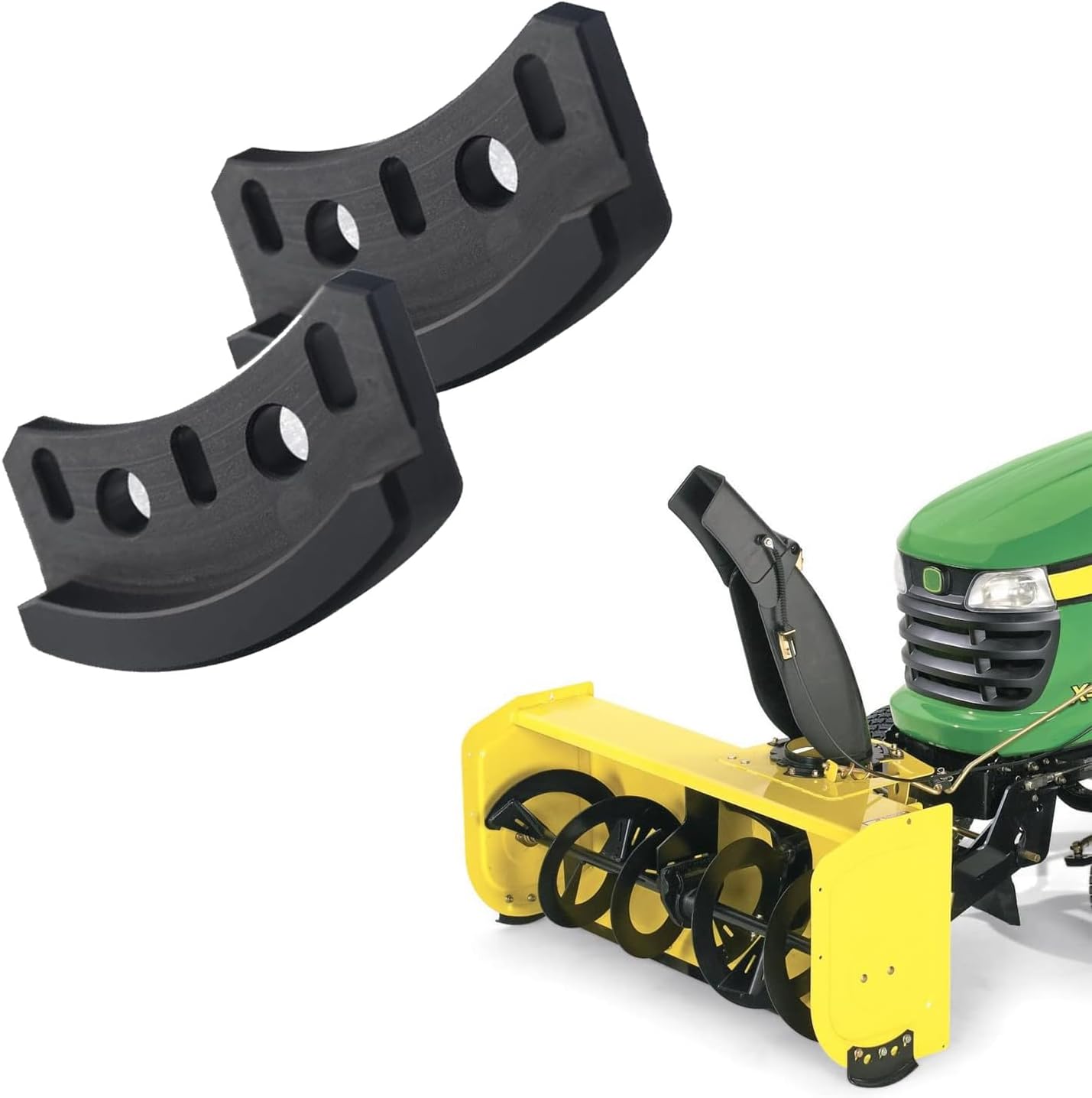 M135188 Snow Blower Composite Skid Shoe Fits for John Deere 42'' 44'' 46'' 47'' Snow Blower Snowblowers, Replaces M46530, GXH3045, AM31235 Snow Blower Skid Shoe(Set of 2)