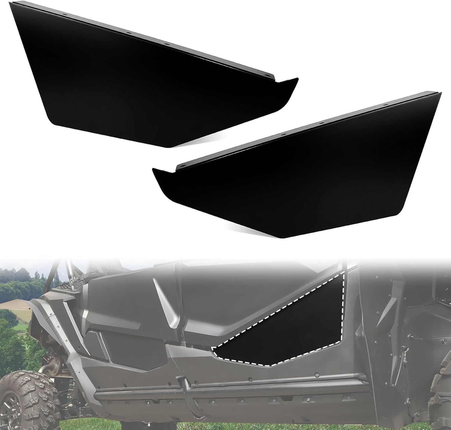 1 Pair of Front Lower Door Panels for Honda Talon 1000R 1000X 1000X-4 2019-2024 Accessories – Aluminum Lower Half Door Inserts, Dust & Mud Protection, Replaces OEM # 08R77-HL6-A00 (2 Doors)