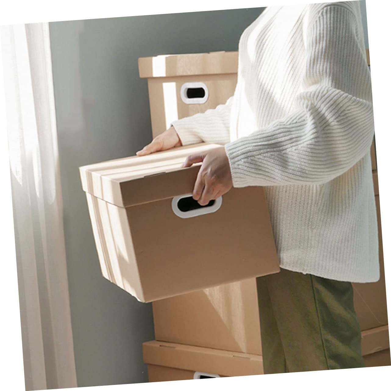 Caja Caja De Almacenamiento De Archivos Organizador De Carpetas Colgantes Recipientes Con Tapas Carpetas Para Caso De Archivo Carpeta De Identificación Papel Oficina