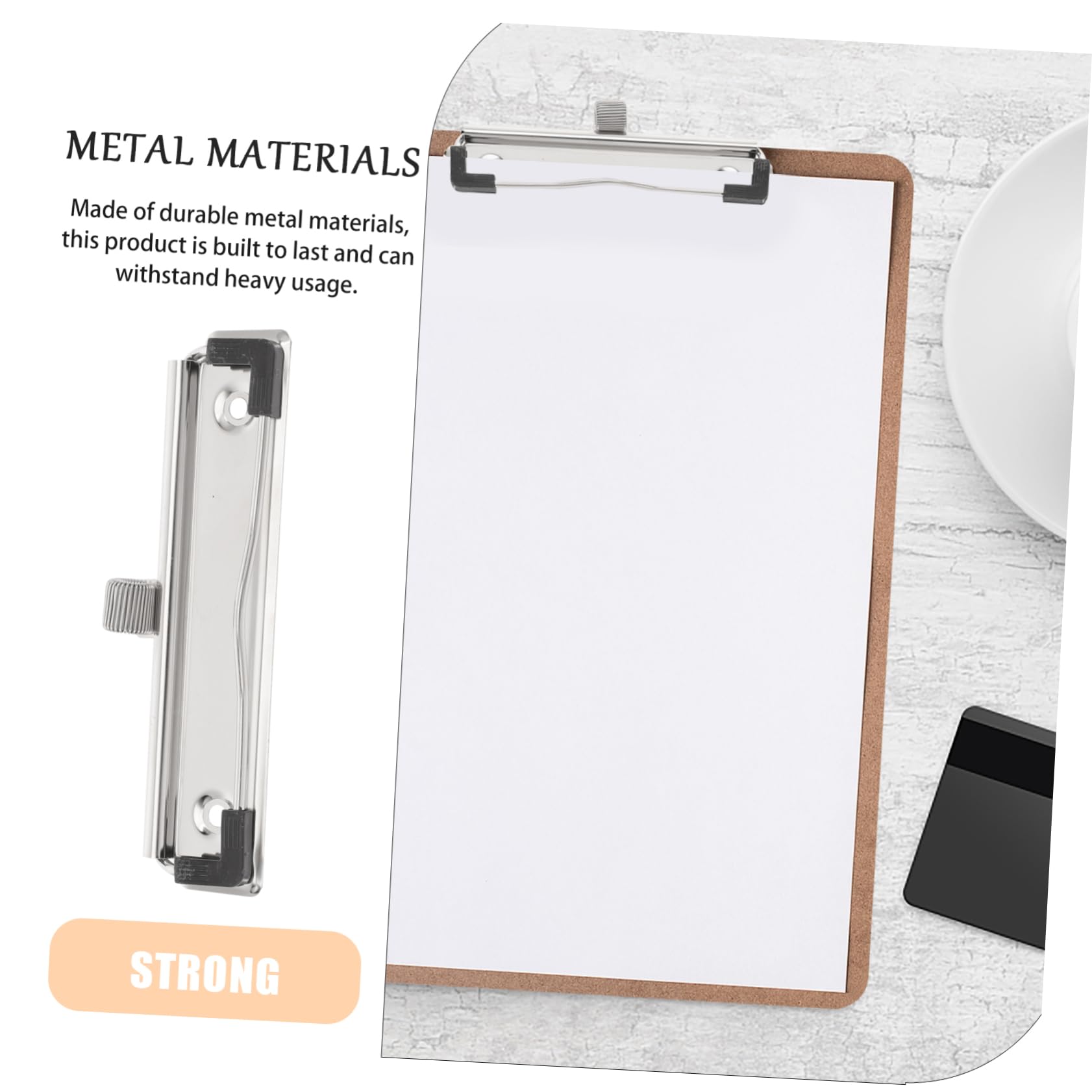 SEWACC Lot de 5 Pinces à Presse-papiers Métal 10 Cm Fixation par Vis Clips pour Organisation Bureau École Usage Professionnel