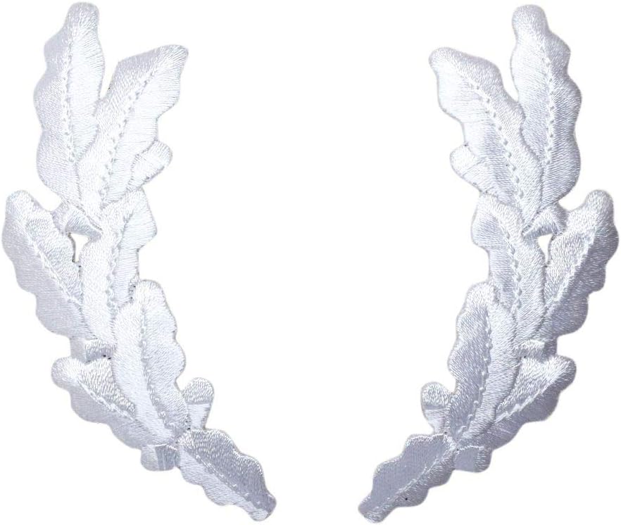 Scrambled Eggs, Embroidered, Iron on Patch (White)