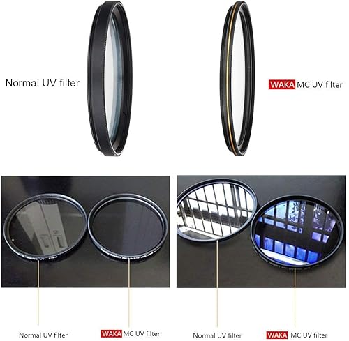 Miniatura 5 de waka Filtro UV MC de 3.031 in  Ultra Delgado 16 capas Multi Recubierto Ultravioleta Filtro de lente de protección para Canon Nikon Sony DSLR lente