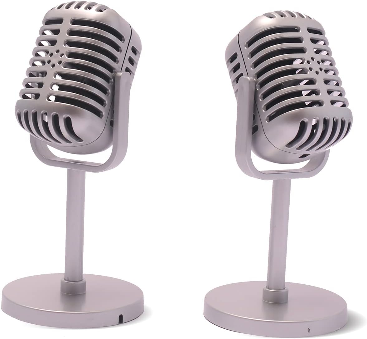 2 Pcs Retro Microphone Props Model ，Vintage Microphone with