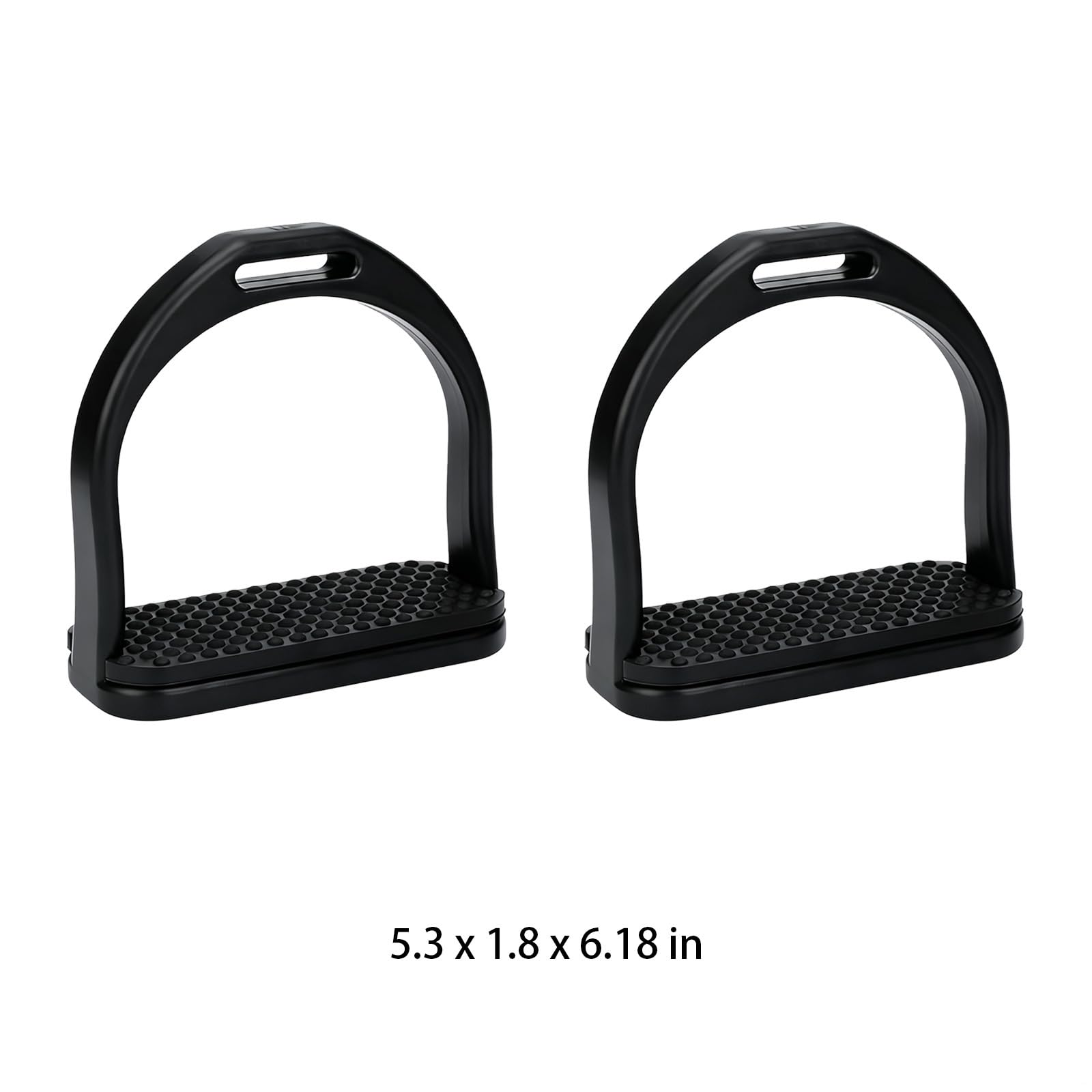 Staffe equestri, nere con cuscinetto in gomma antiscivolo, 13 x 20 x 17 cm, design leggero, adatte per selle inglesi, migliorano la sicurezza