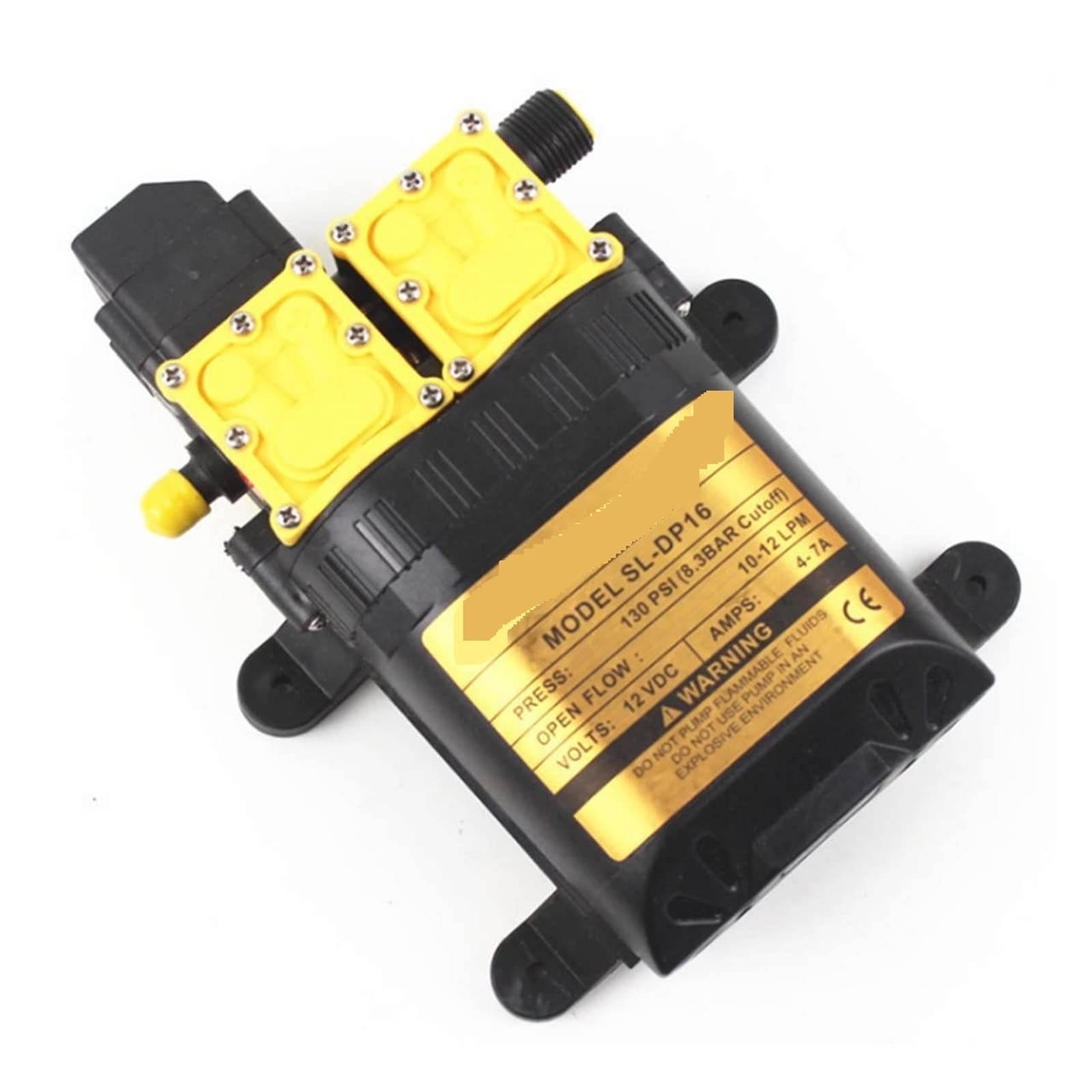 Dc 12v 125psi 9l/min rolnicza elektryczna pompa wodna podwójna pompa zasilająca mikro wysokociśnieniowy membranowy zraszacz wody myjnia samochodowa