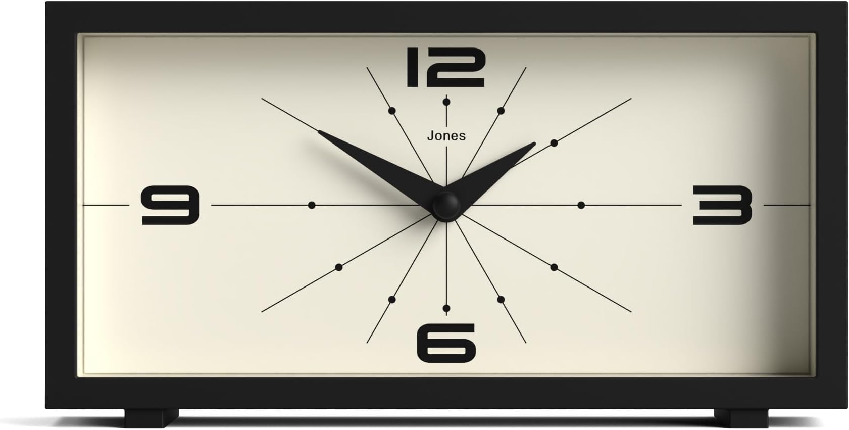 thumbnail: Jones Clocks Movie Wandklok 25cm - Retro Design In Oranje, Voor Keuken Of Woonkamer