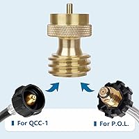 Vista 3 de Adaptador de tanque de propano de 1 libra, Adaptador de propano Convertidor de 20 libras a 1 libra, Conecte tanques de propano pequeños cuando se