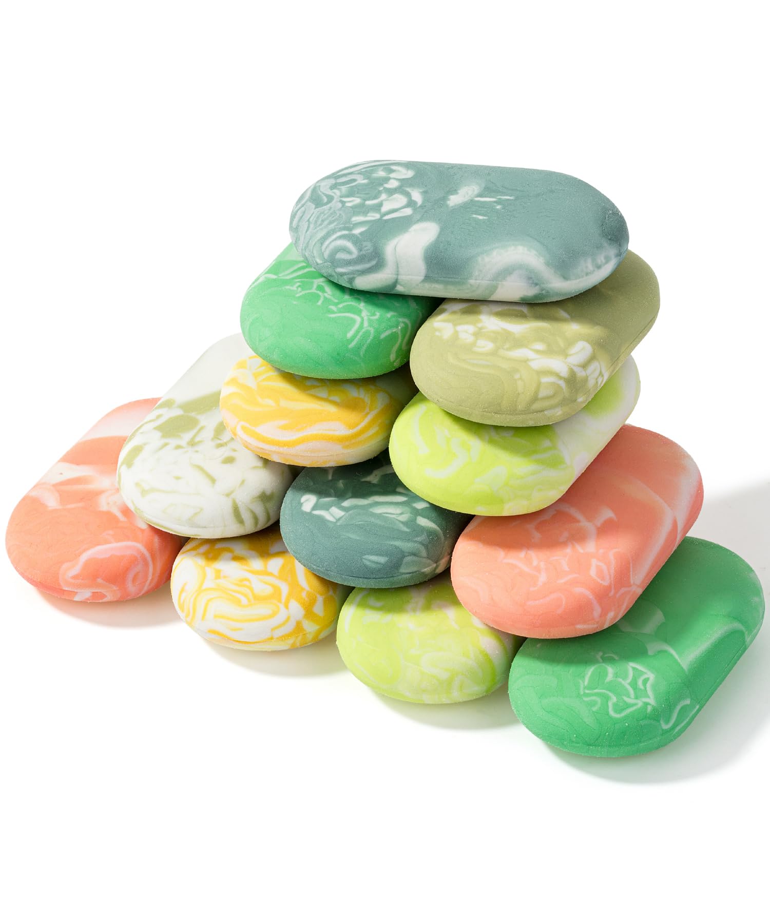 Mr. Pen- Marble Pencil Erasers, 12 Pack, 1" x 2", Tropical Breeze Colors, No Smudge Mr Pen Erasers for Pencils