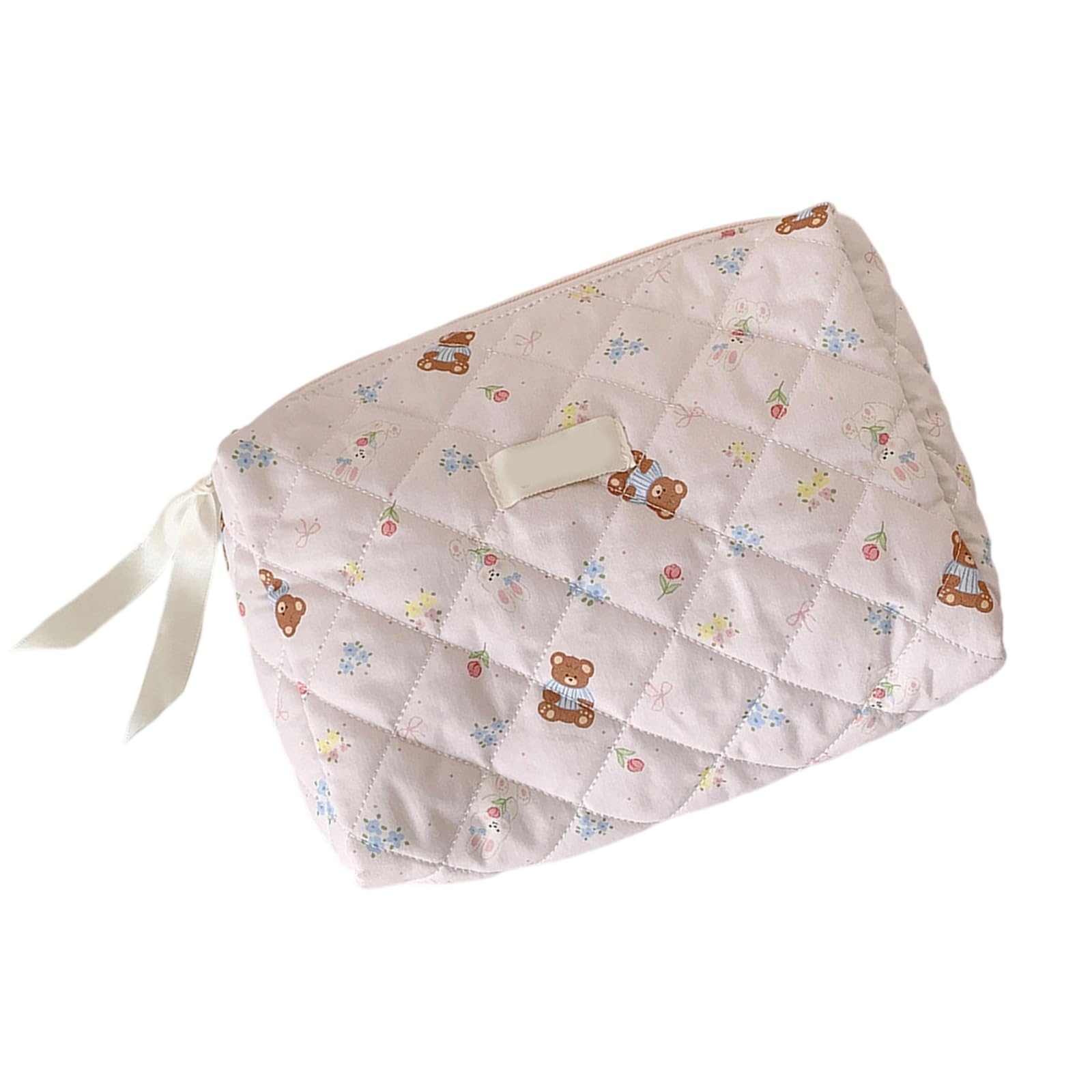 Tsophreniq Hanging Cosmetic Organizers Cartoon Bear Pattern Multi Compartment Travel Bag Portable Portable Bath Essential Multi Pocket Travel Hygiene Pouches