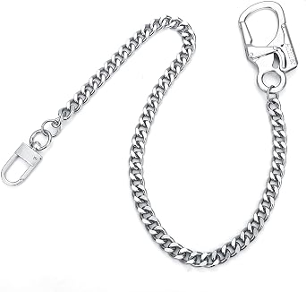 Ahiller Heavy Duty Key Wallet Chains for Men Biker | Anti-Loss Dual-Lock Security, Smooth Stainless Steel Chain with Comfortable Feel, Stylish and Practical Accessory for EDC