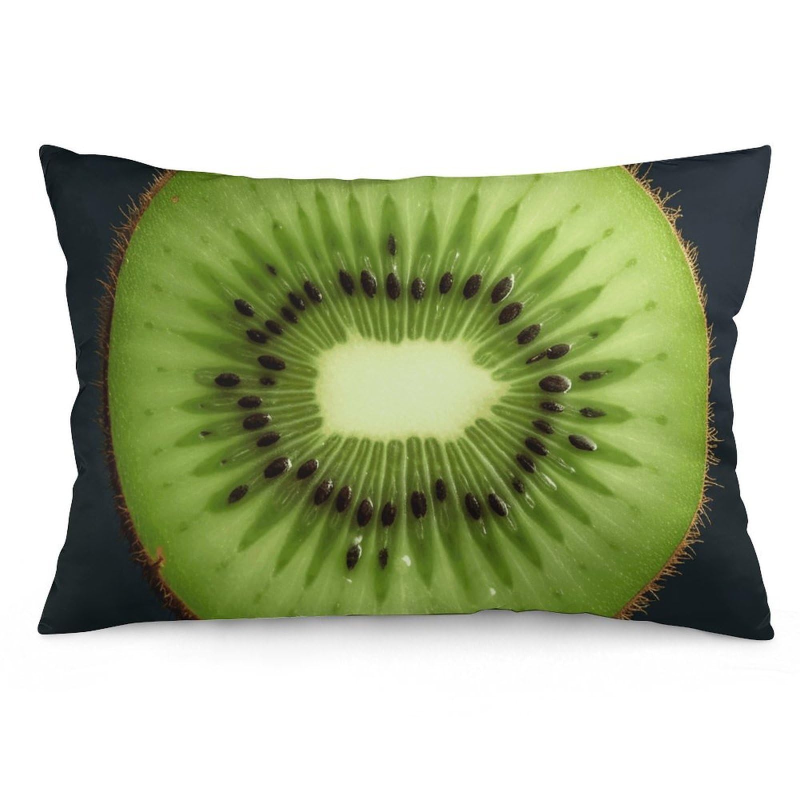 2 Pack Pillow Cases for Hair and Skin, Soft Breathable Pillow Case Covers with Hidden Zipper, Kiwi Slice Pillowcase 20"x30" Pillow Covers for Sleeping Gift