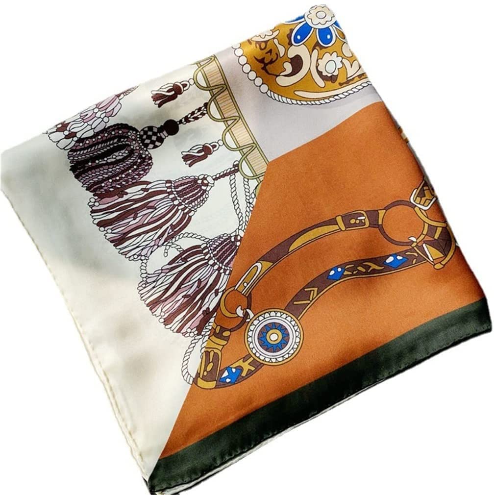 BATLAM Pañuelo de Seda de Seda para Mujer, Bufanda Cuadrada Grande de Primavera y otoño, Chal de Bufanda de Seda de Morera (Color : A, Tamaño : One Size) (A One Size)