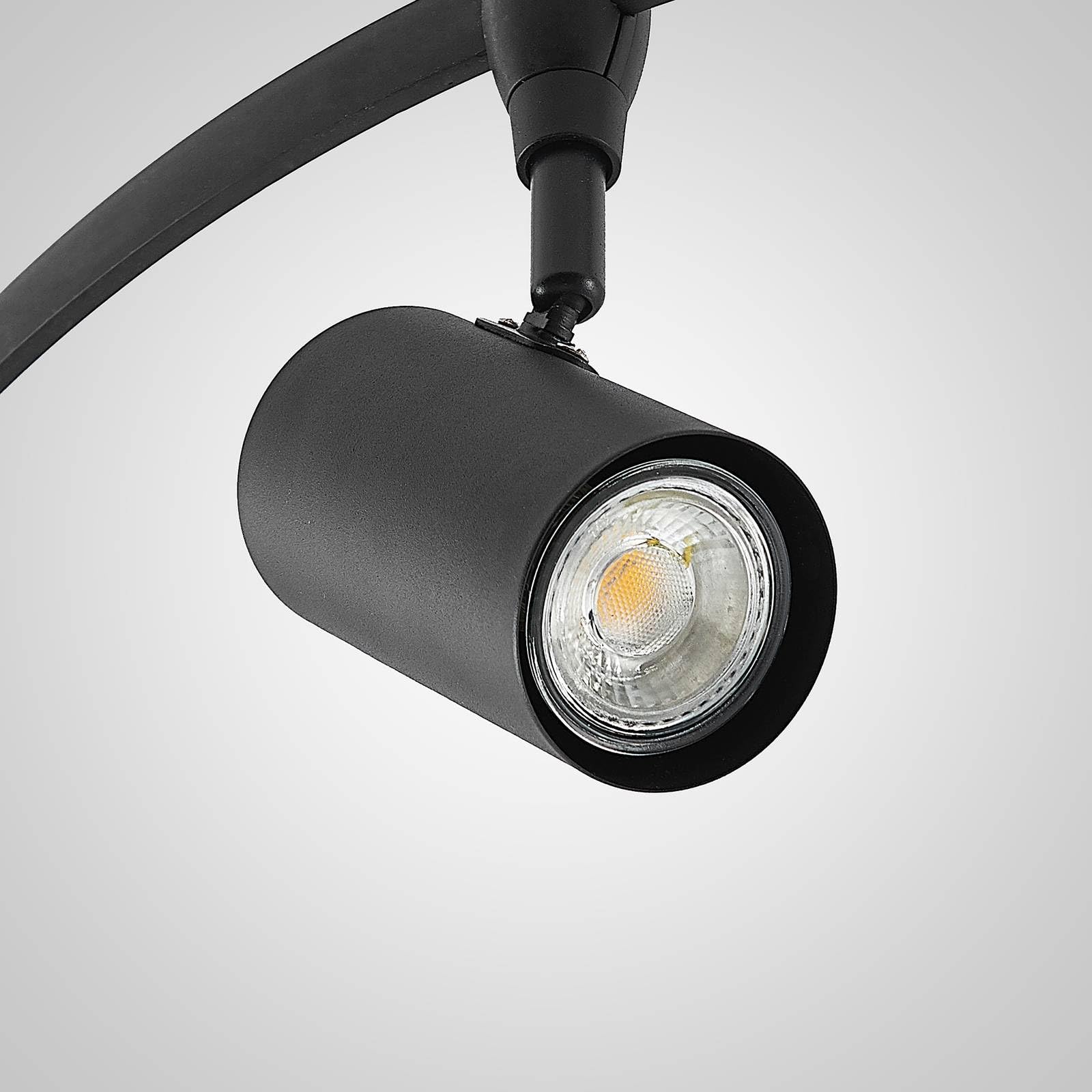 Lindby Lampada a binario dimmerabile (Moderno) colore Nero, in Metallo ad es. Soggiorno & Sala da pranzo monofase faretti su