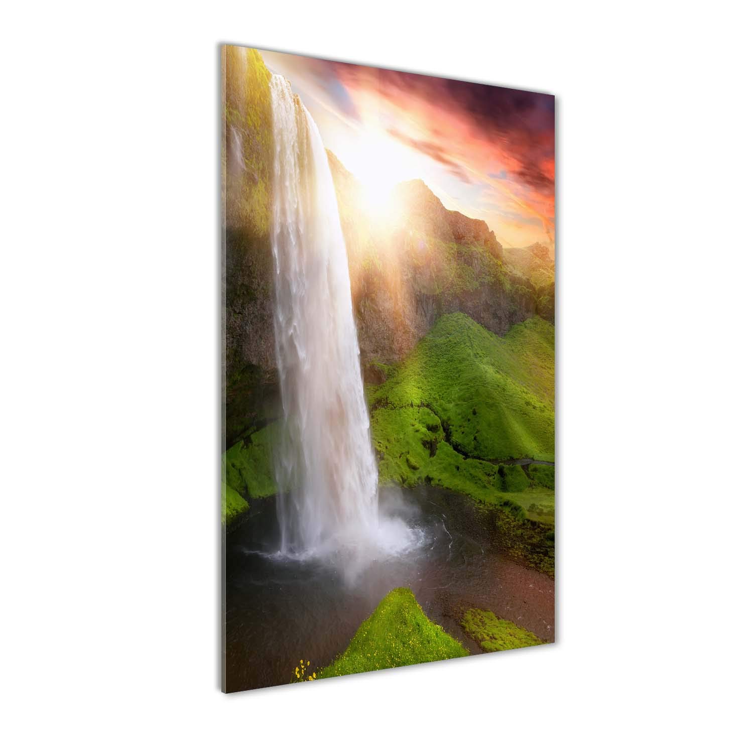 Impression sur verre lavable 50x100 cm tableau anti-projections de cascade