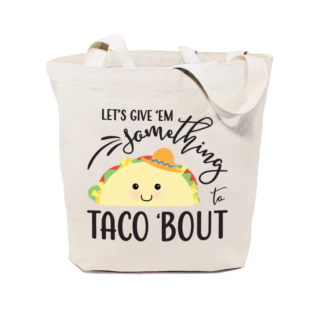 The Cotton & Canvas Co. Food Pun Reusable Grocery Bag and Farmers Market Tote Bag