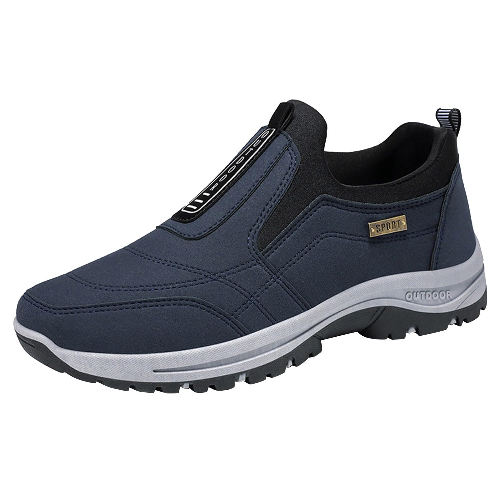 Zapatos de Senderismo sin Cordones para Hombre, Impermeables Antideslizantes