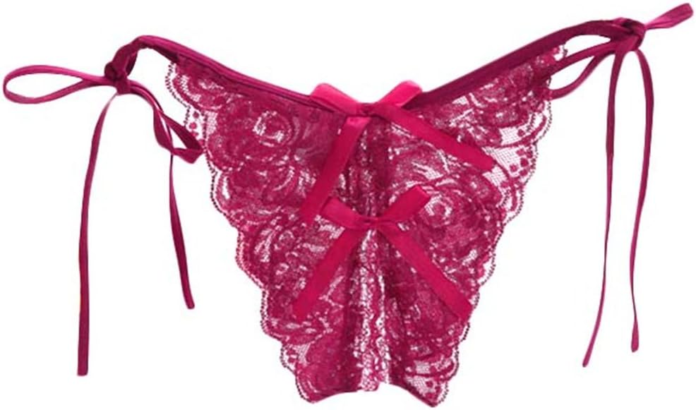 Senza Frette Sexy Bandage Lace Panties Thong Women Underwear Low Waist Sexy Panties Cute Bow Lace G-String Thongs