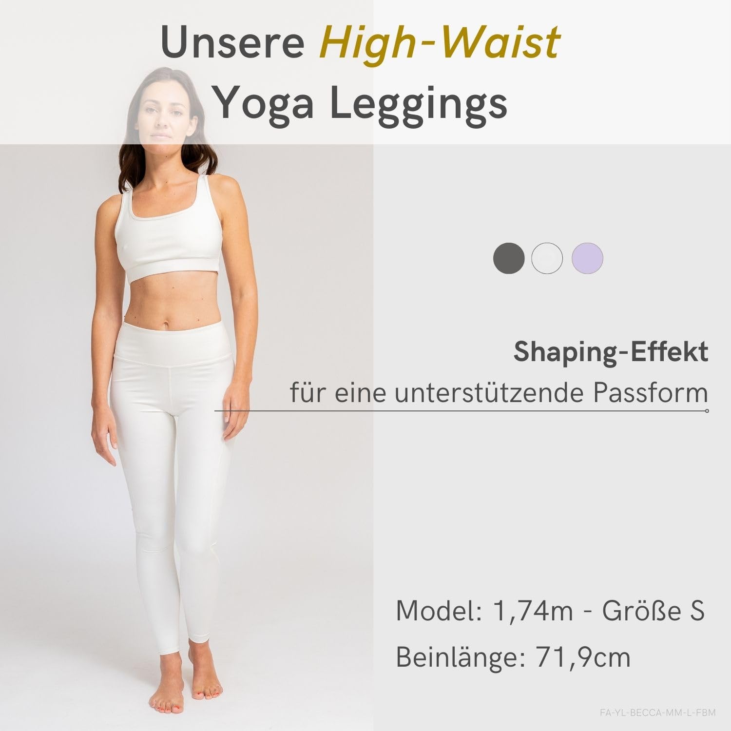 Lotuscrafts® Yoga Leggings Damen High Waist – Sportleggings Damen Lang für Yoga, Pilates & Fitness, atmungsaktive Sport Tights mit hohem Bund