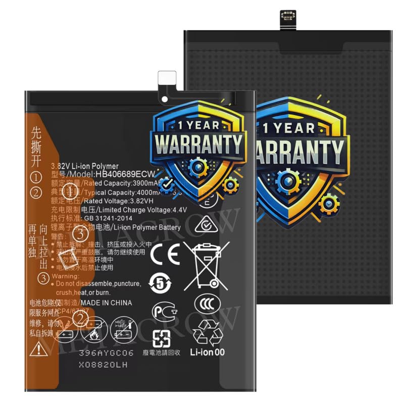 Image of Original HB406689ECW Battery Compatible for Huawei Honor 8C - (4000mAh) - 1 Year Warranty BC45