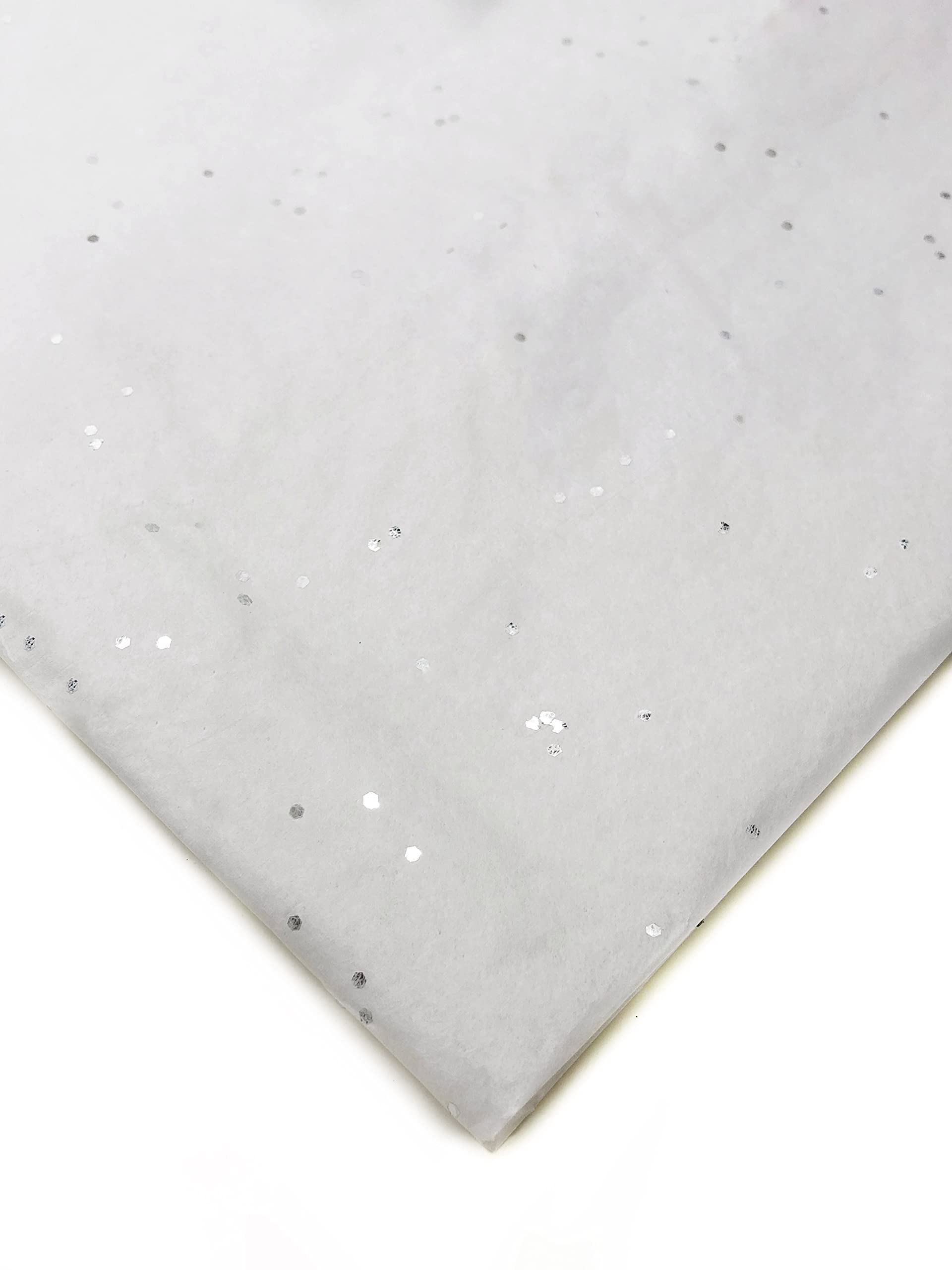 Luxury Gemstone White & Silver MULTI-PURPOSE WRAPPING PAPER | 20x26 Inches | Ideal for GIFT WRAPPING, HAMPERS, CRAFTS & DIY PROJECTS, FLOWER MAKING, CLOTHES ETS (Pack of 20 SHEETS)