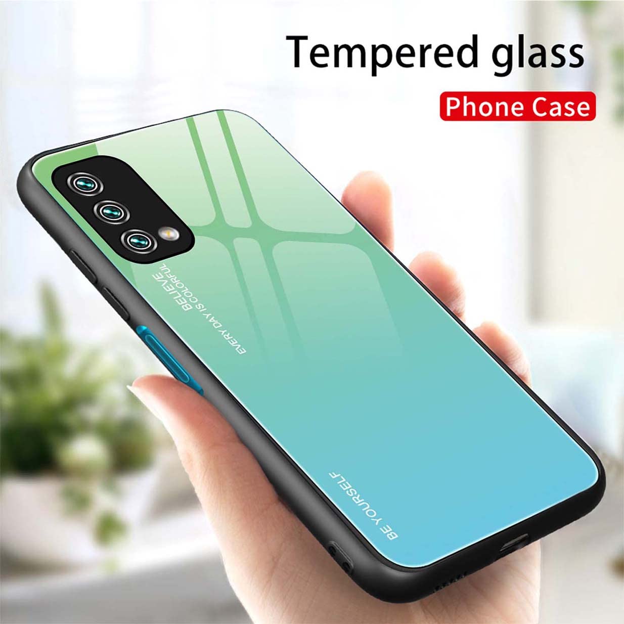 Custodia Per Oppo A74 4G Con Faccia Sorridente – Cover Sottile Antiurdo, Verde