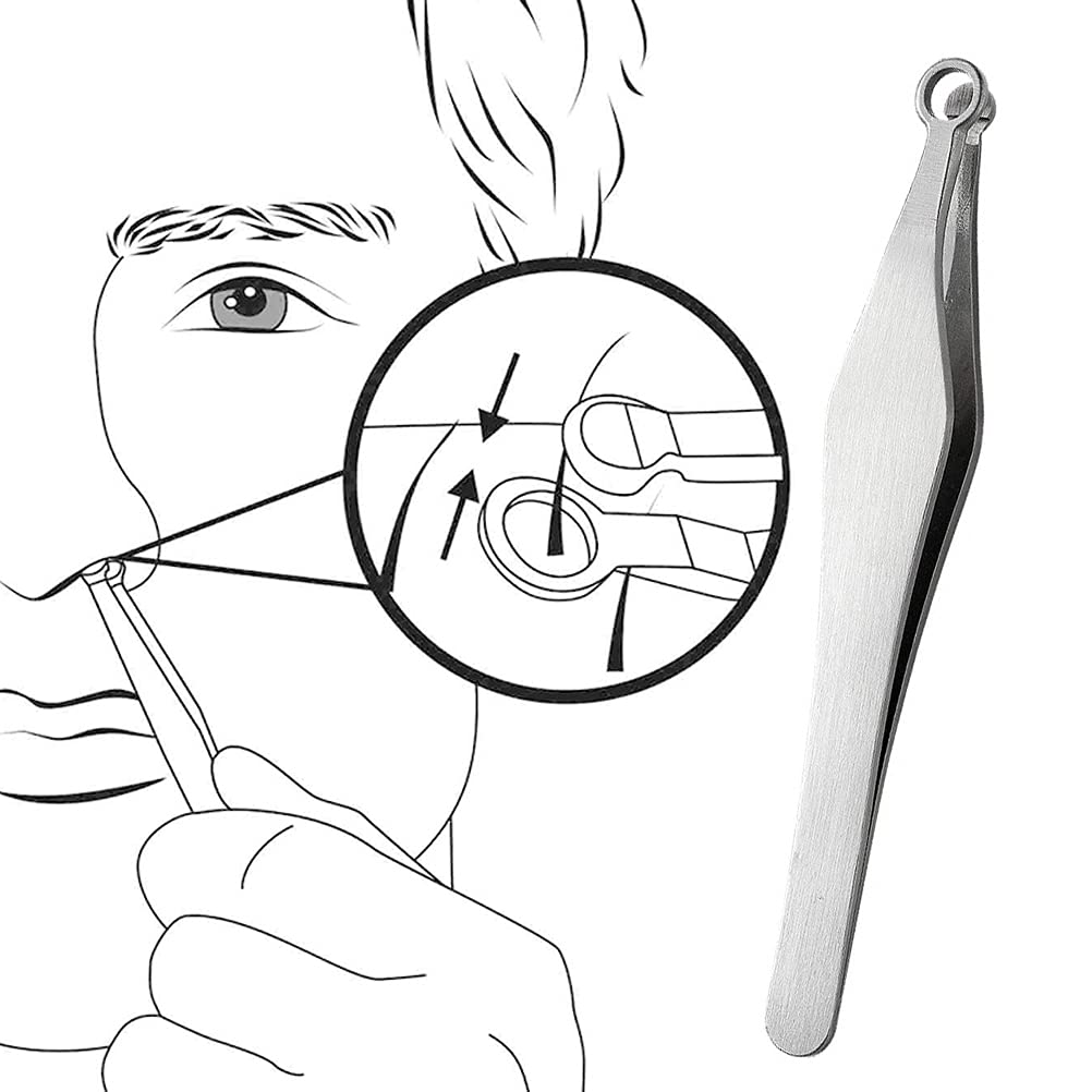 2er Set Universal-Nasenhaar-Pinzetten Aus Edelstahl – Mit Runder, Schonender Spitze Für Nasenhaare, Augenbrauen & Mehr