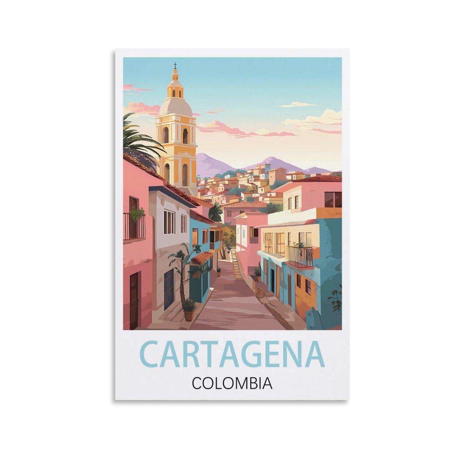 Metal Bar Signs Vintage Travel Tin Signs Metal Poster Wall Decor Office Cafe Bathroom Badroom Cartagena Colombia Posters 20x30cm