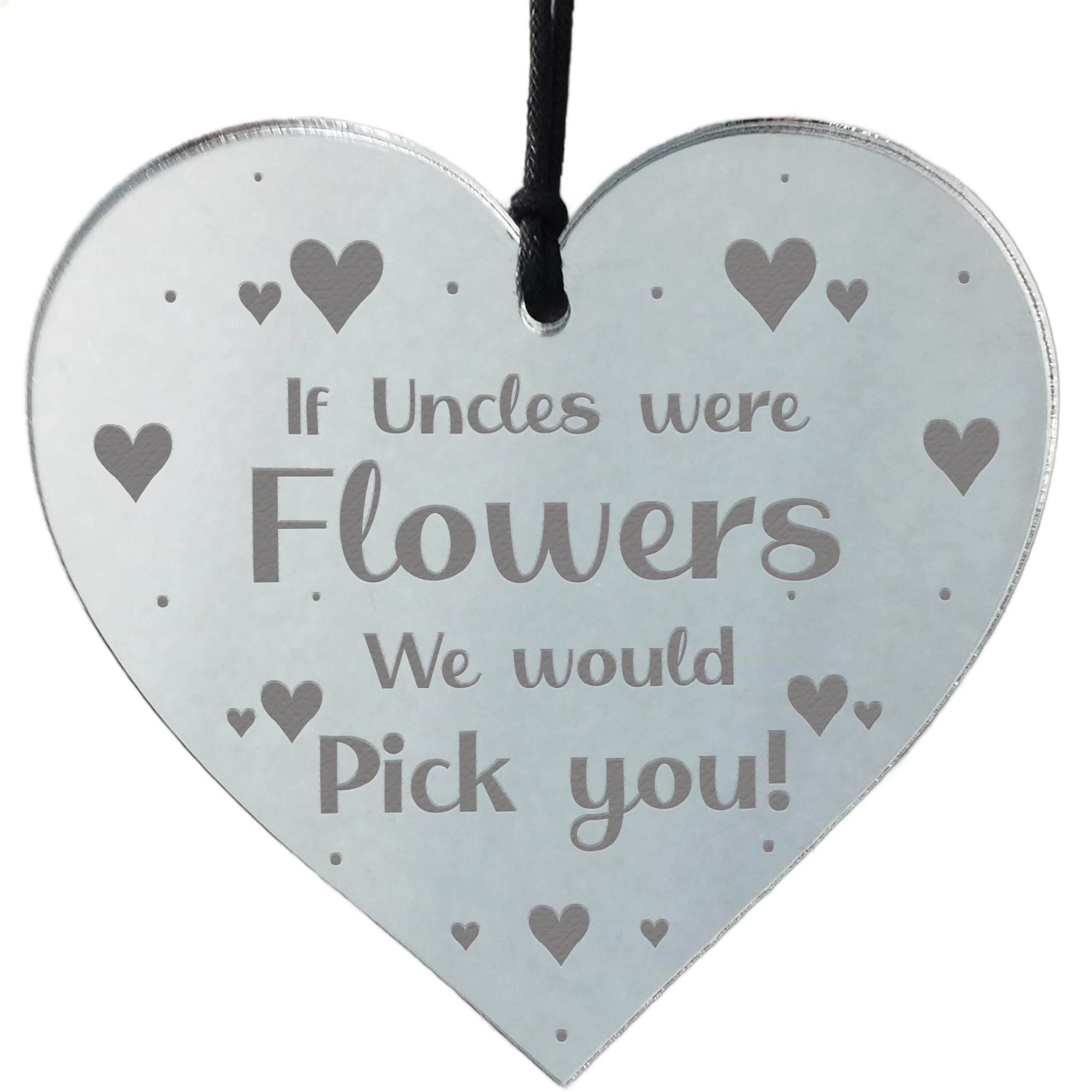 Novelty Thank You Gift For Uncle Birthday Christmas Engraved Heart Gift For Him