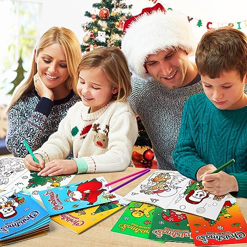 D-Fantix HG359 24Pack Christmas Coloring Book For Kids, Christmas Party Favors For Kids, Holiday Activities Gift thumb #3