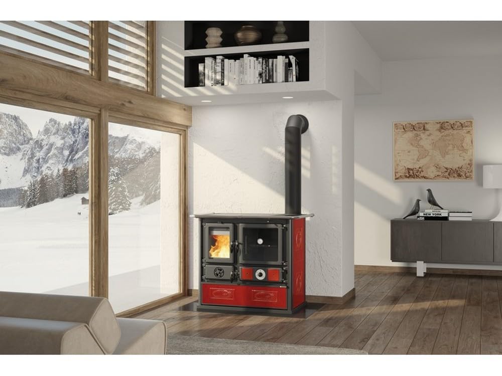 1 PZ La Nordica TERMOCUCINA A LEGNA TERMOROSA DSA 4.0 Col. Liberty Bordeaux NextradeItalia Mod.FERX.VITZVYQ3