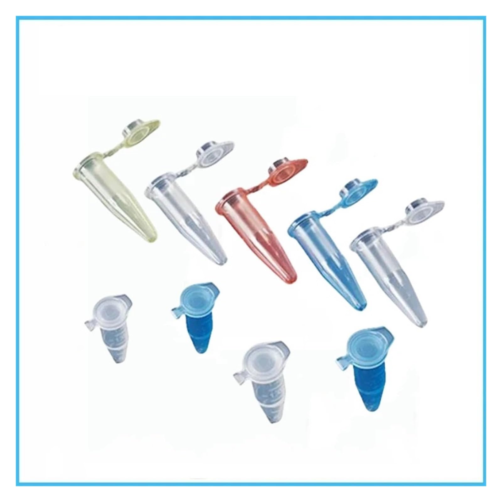 MENGKE 500PCS Pcr Micro Centrifuge Tube 0.2ml 0.5ml 1.5ml 2ml Snap Cap Plastic Test Tube Laboratory Centrifuge Tubes With Scale(0.5ml transparent)