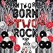Sursurprise Born Two Rock Birthday Decorations Rock and Roll 2nd Birthday Party Supplies with Born Two Rock Balloon Banner Cake Topper Guitar Balloon Fringe Curtain for Rock Band Music Theme Party