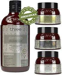 Kit Pantovin Cronograma Crescimento Capilar Organic Clay