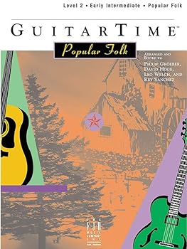 Paperback GuitarTime Popular Folk, Level 2, Pick Style Book
