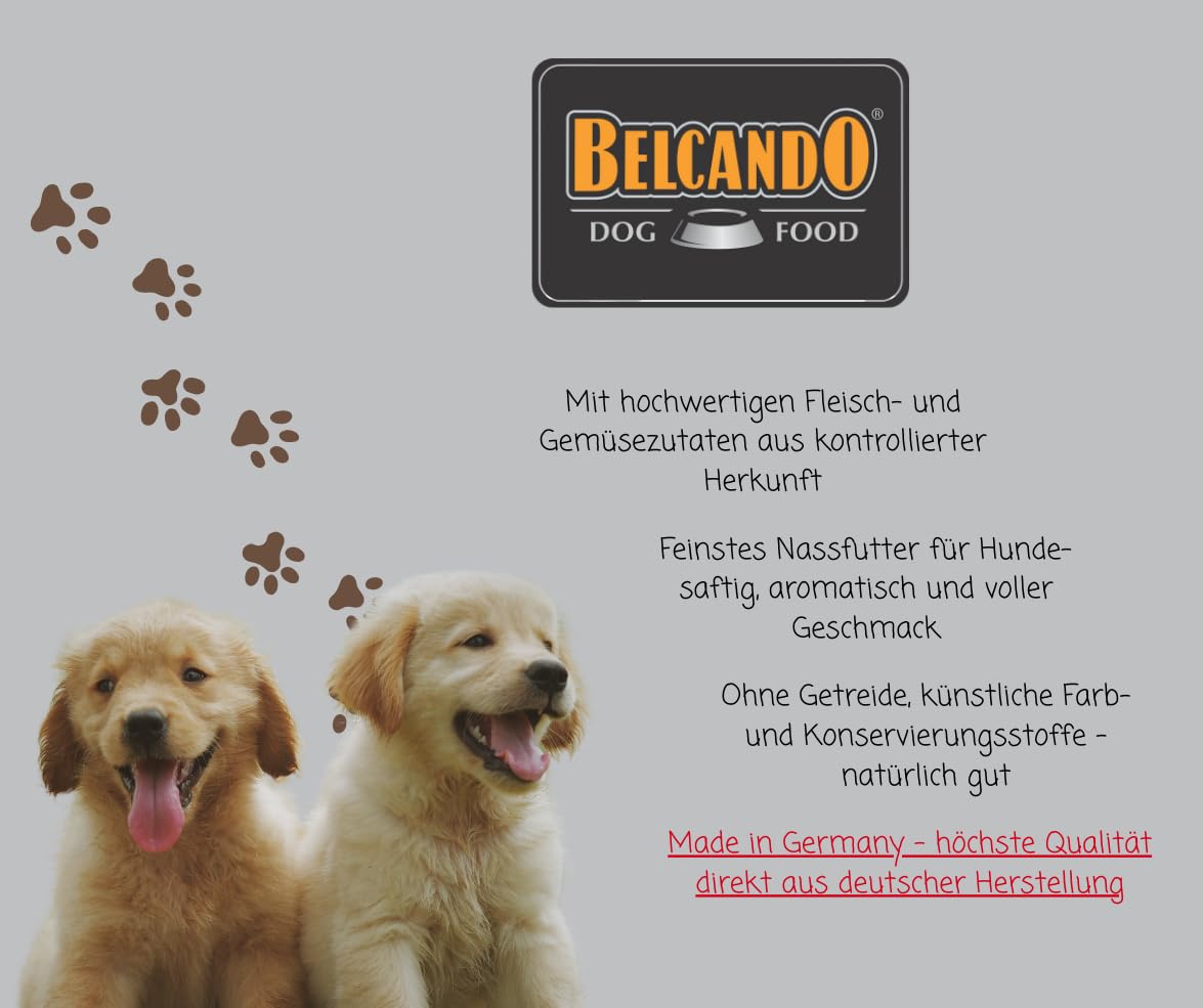 Belcando Finest Selection 24x125g - Hundefutter - Frischebeutel, Ideal für Sensible & wählerische Hunde - ohne Zusätze & Sortenwahl möglich (Wild, Huhn, Truthahn, Rind, Lamm, Kaninchen & Ente)