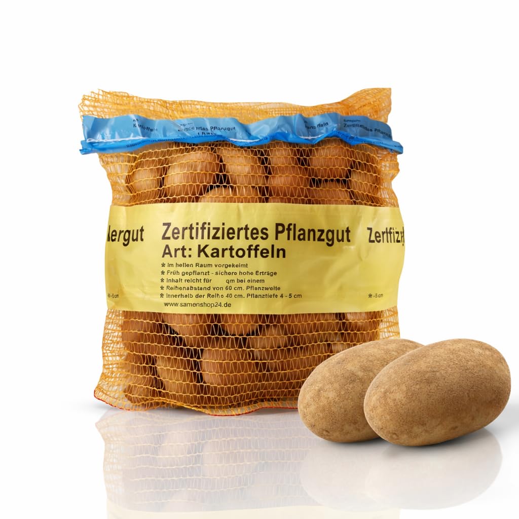 Pflanzkartoffeln Sorte: Linda,10 kg (ca. 140 Stück), festkochend, Premium Saatkartoffeln, Zertifiziertes Pflanzgut, das Original vom Fachmann