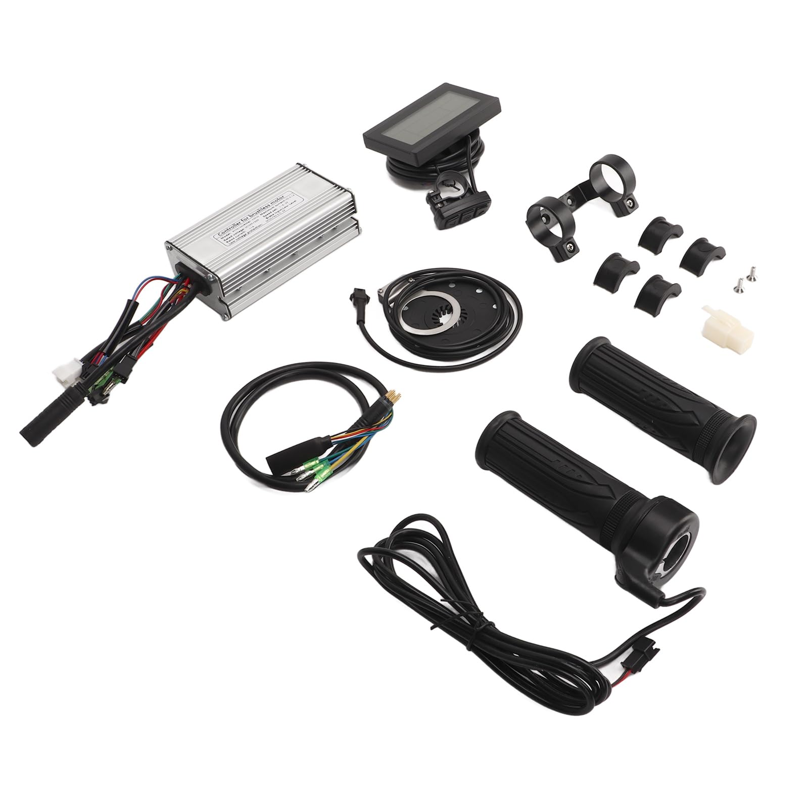 Kit di conversione bici elettrica con controller dual mode 22A Pannello LCD3 Impugnatura acceleratore per biciclette elettriche Scooter 500W