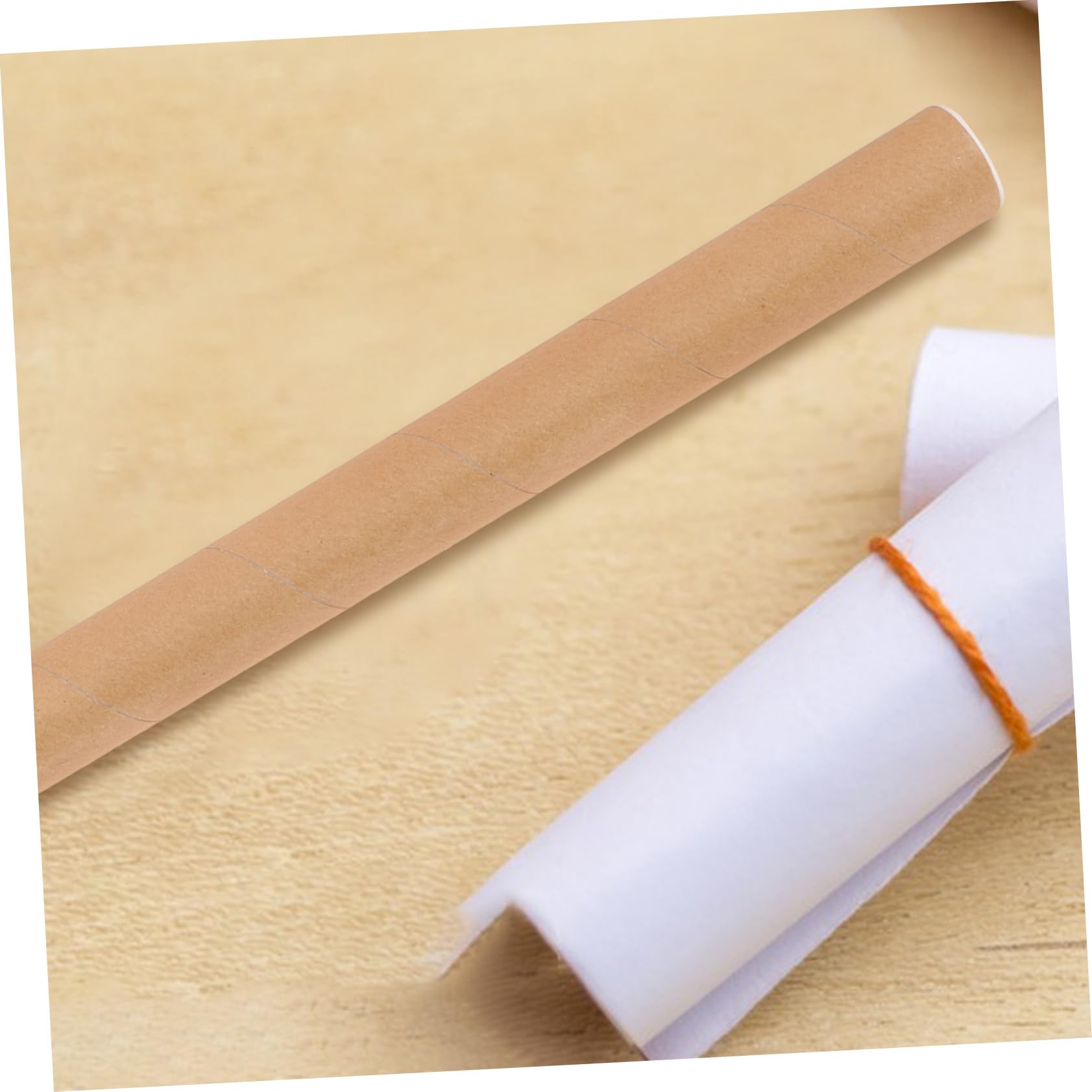 OHPHCALL Sturdy Paper Tube for Document Shipping Storage Tube Poster Holder Long-lasting Kraft Mailing Rolls for Artwork