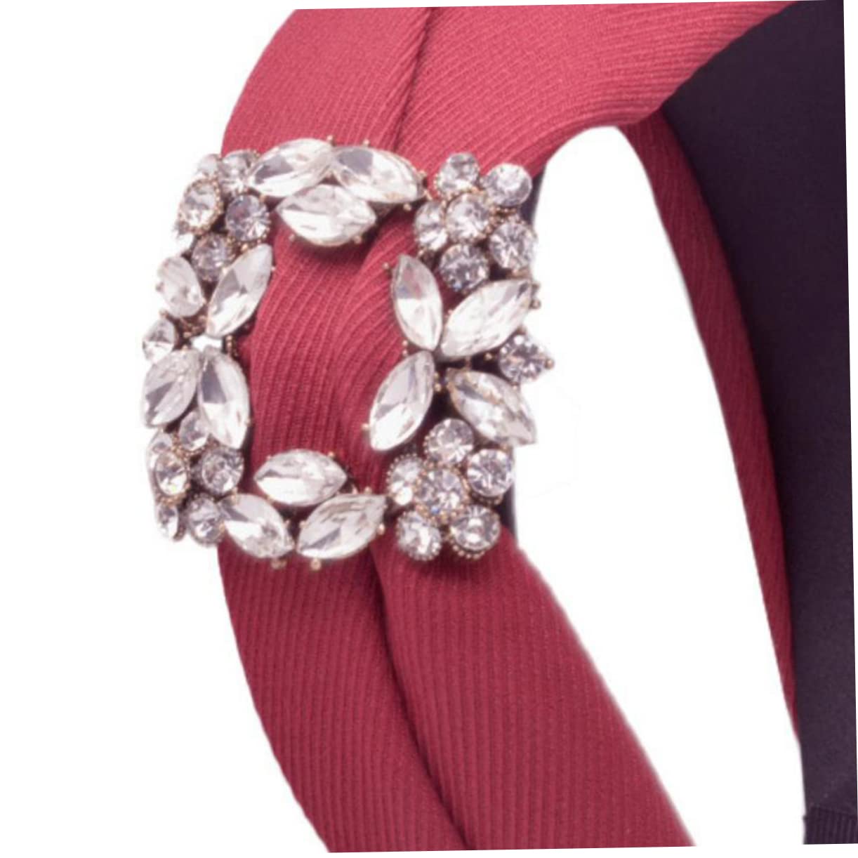 3stücke Rhinestone Haarschmuck Für Damen Eleganter Breiter Haarreif Aus Weinrot Für Partys Und Besondere Anlässe Modisches Accessoire Für Frauen Und Mädchen