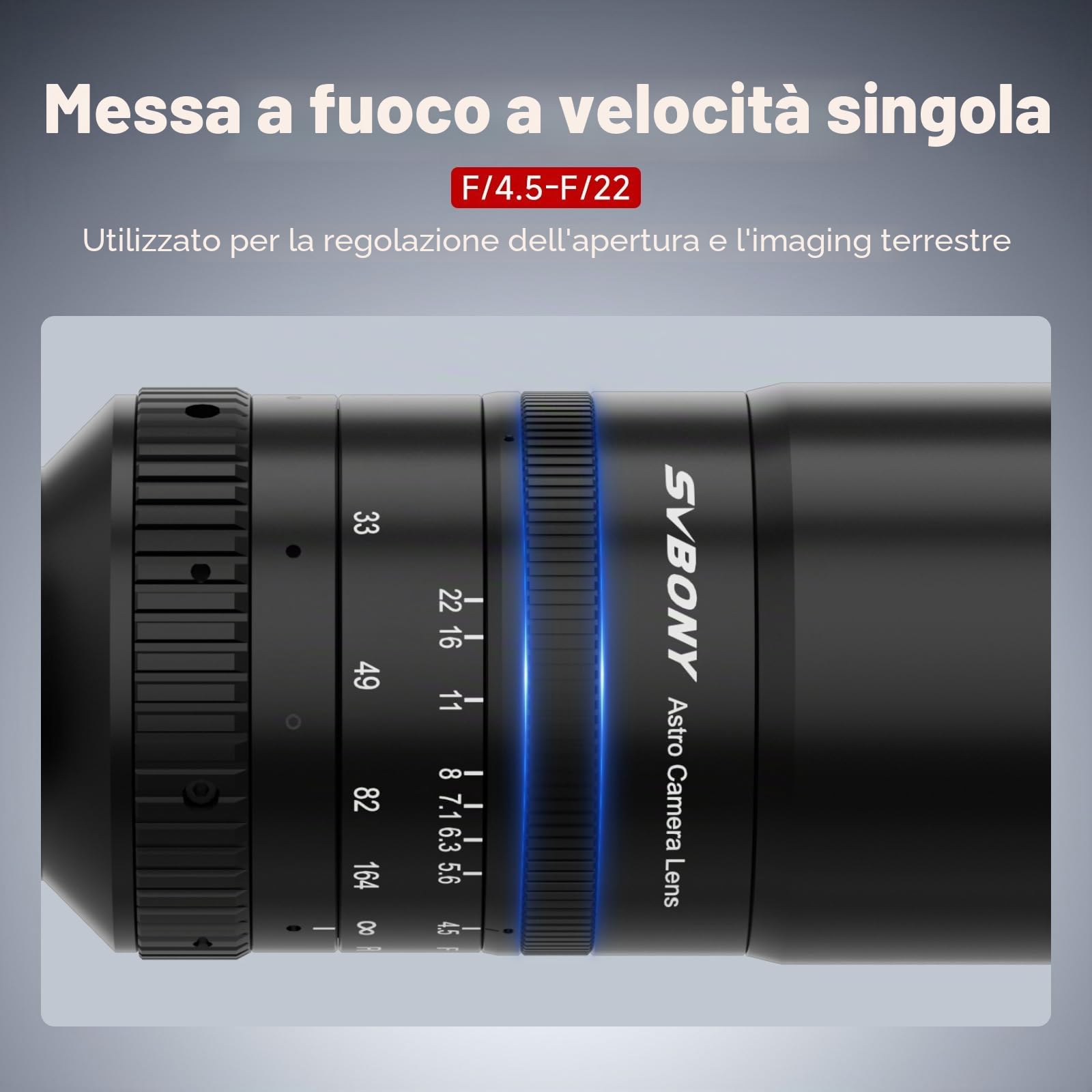 Svbony SV555 APO Telescopio per Astrofotografia, Obiettivo per Fotocamera per Telescopio Full Frame f/4,5, Regolazione Dell'apertura, per Astrofotografia del Cielo Profondo, Nuovo Aggiornamento
