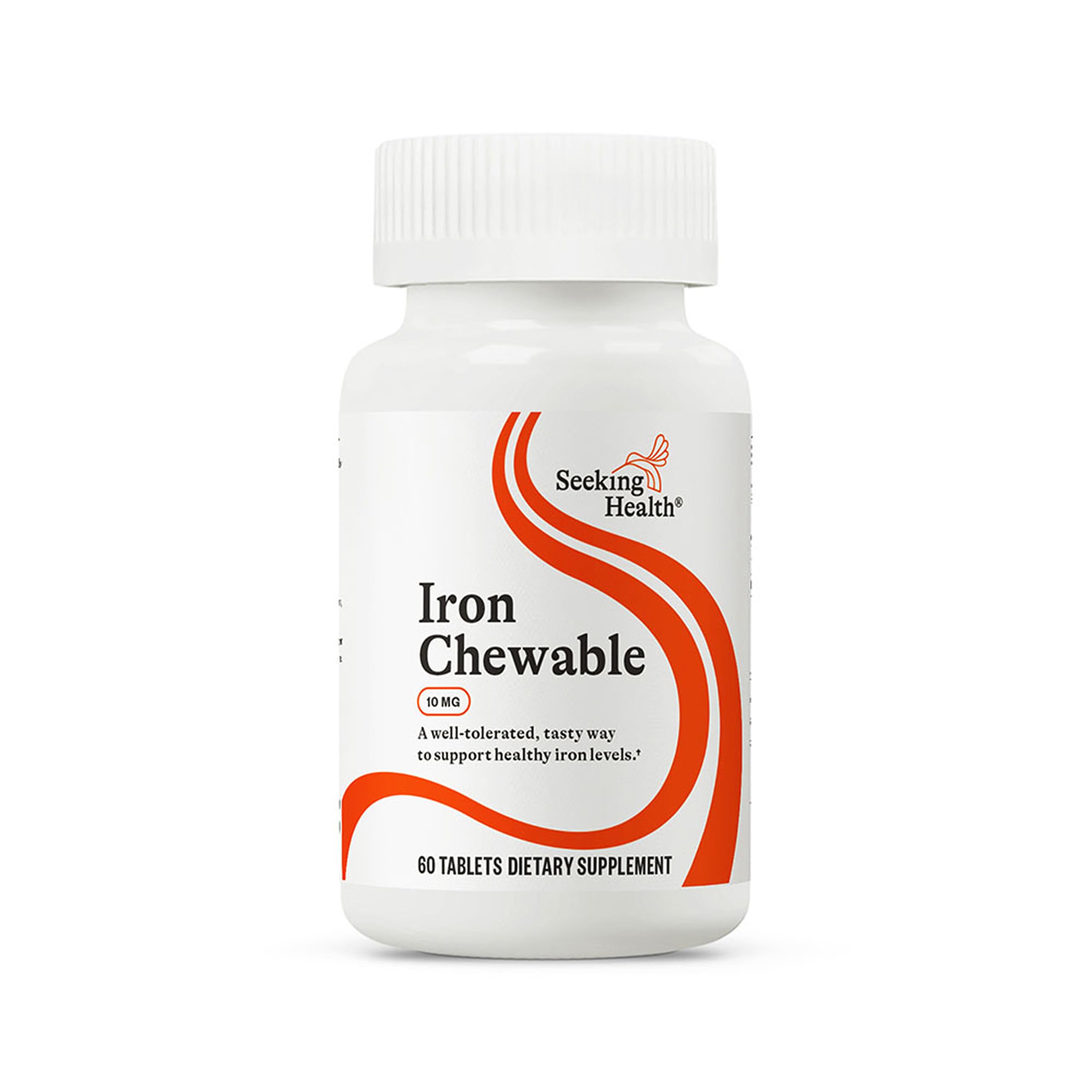 Iron Chewable - Mineral Supplement to Support Healthy Metabolism - Supplement Aids Muscle Function in Men & Women - Energy Support Supplement - 10 mg, 60 Tablets