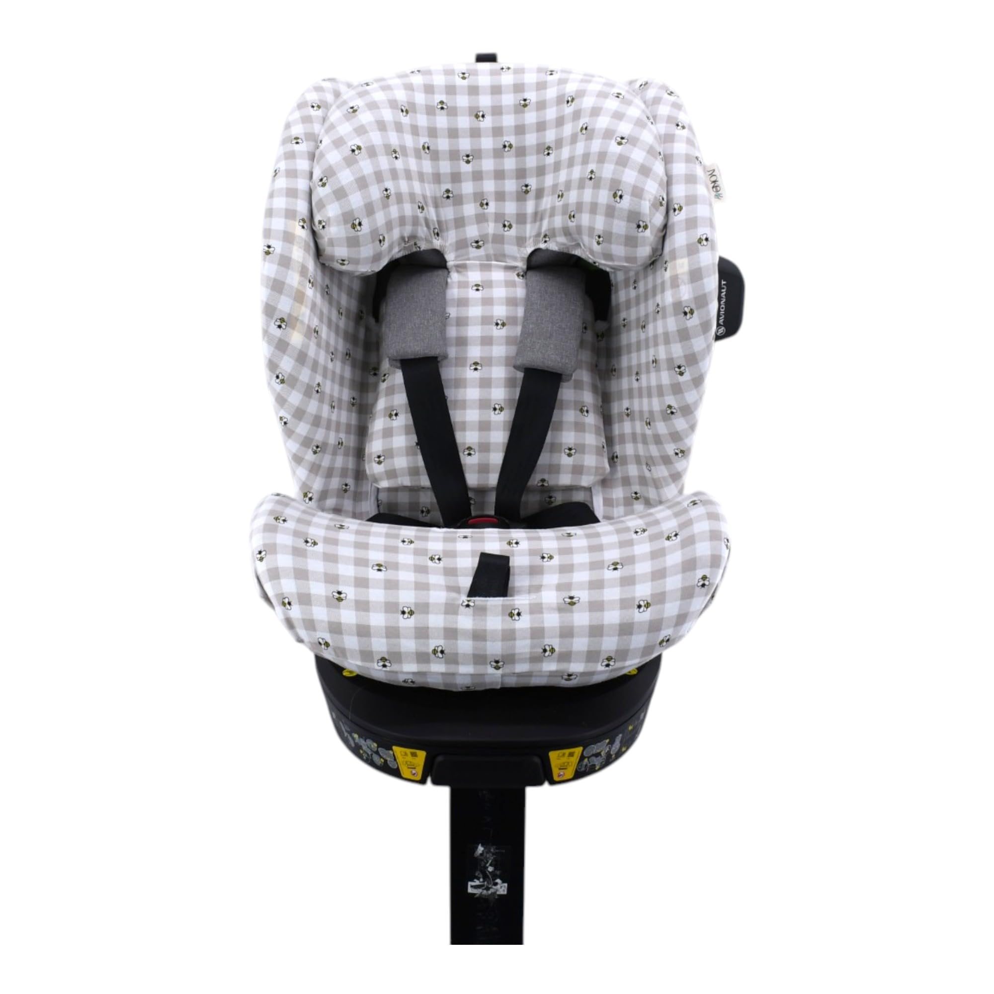 JYOKO Cover Compatible with Avionaut Stardust Car Seat, Soft and Breathable Organic Cotton for Comfortable Travels (Picnic Vichy)