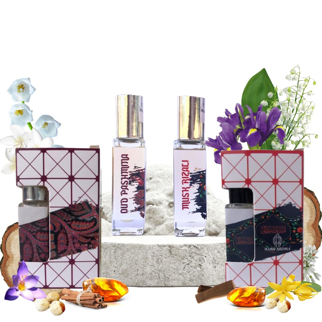 Oud Pashmina & Musk Rizali Premium Attar Set | Musk Oriental Blend-image-23