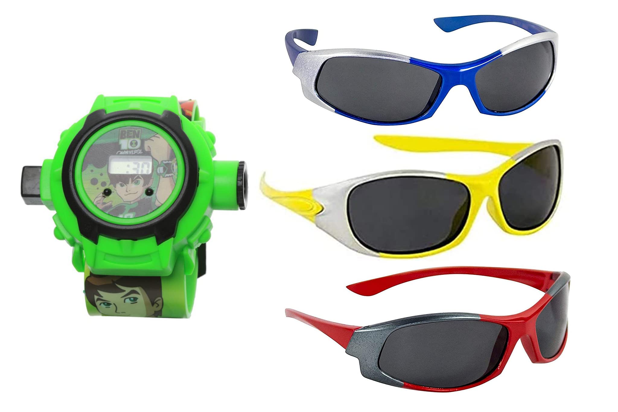 UNEQUETREND- Kids Digital Projector Watch Toy with 3 Piece Kids Sports Sunglasses- for Boys & Girls (Dark Green) (B09688F586) Amazon Price History, Amazon Price Tracker