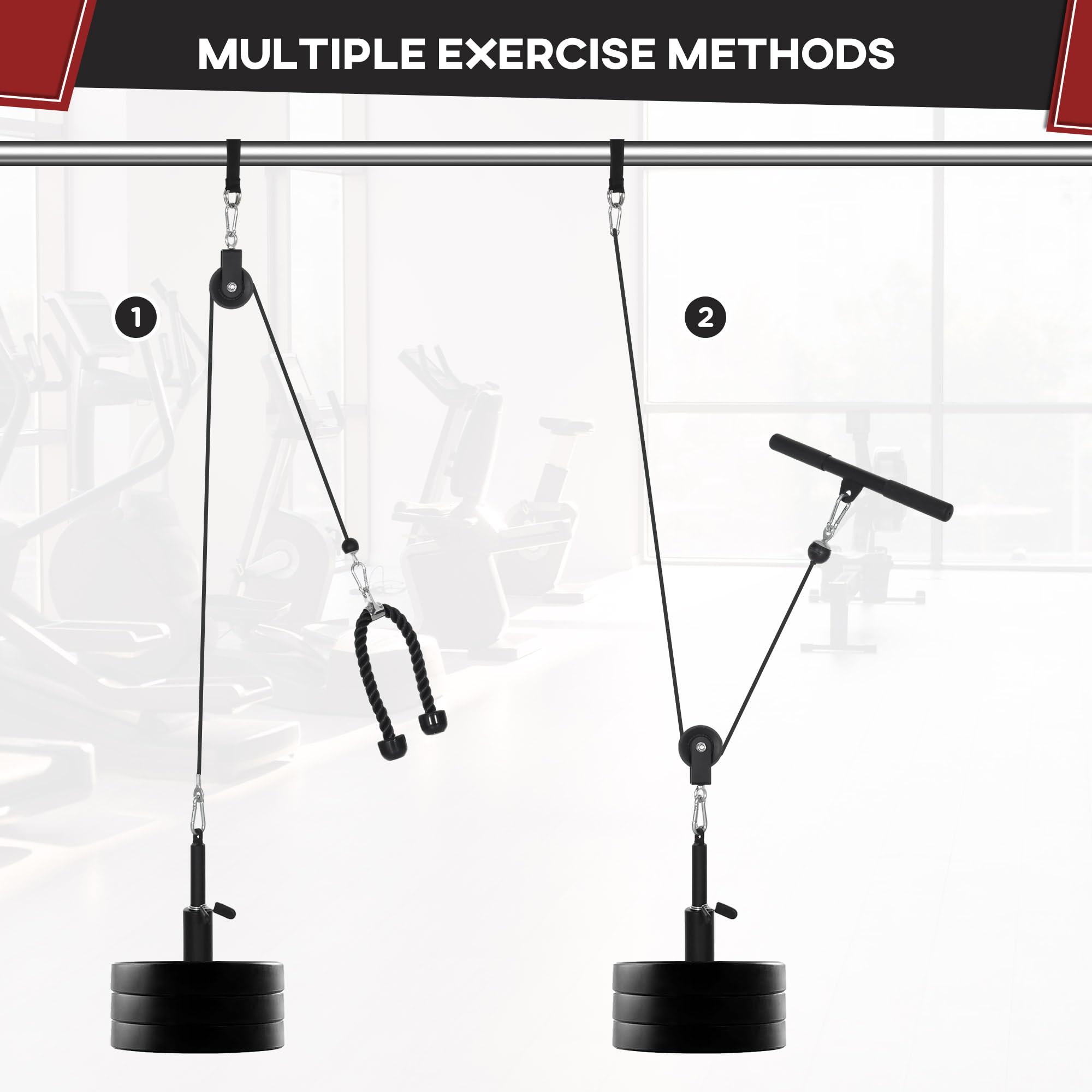 SPORTNOW System koła pasowego maszyny linowej, system Lat Pull Down z obciążeniem DIY do domowej siłowni, bicepsów, treningu ramion i pleców
