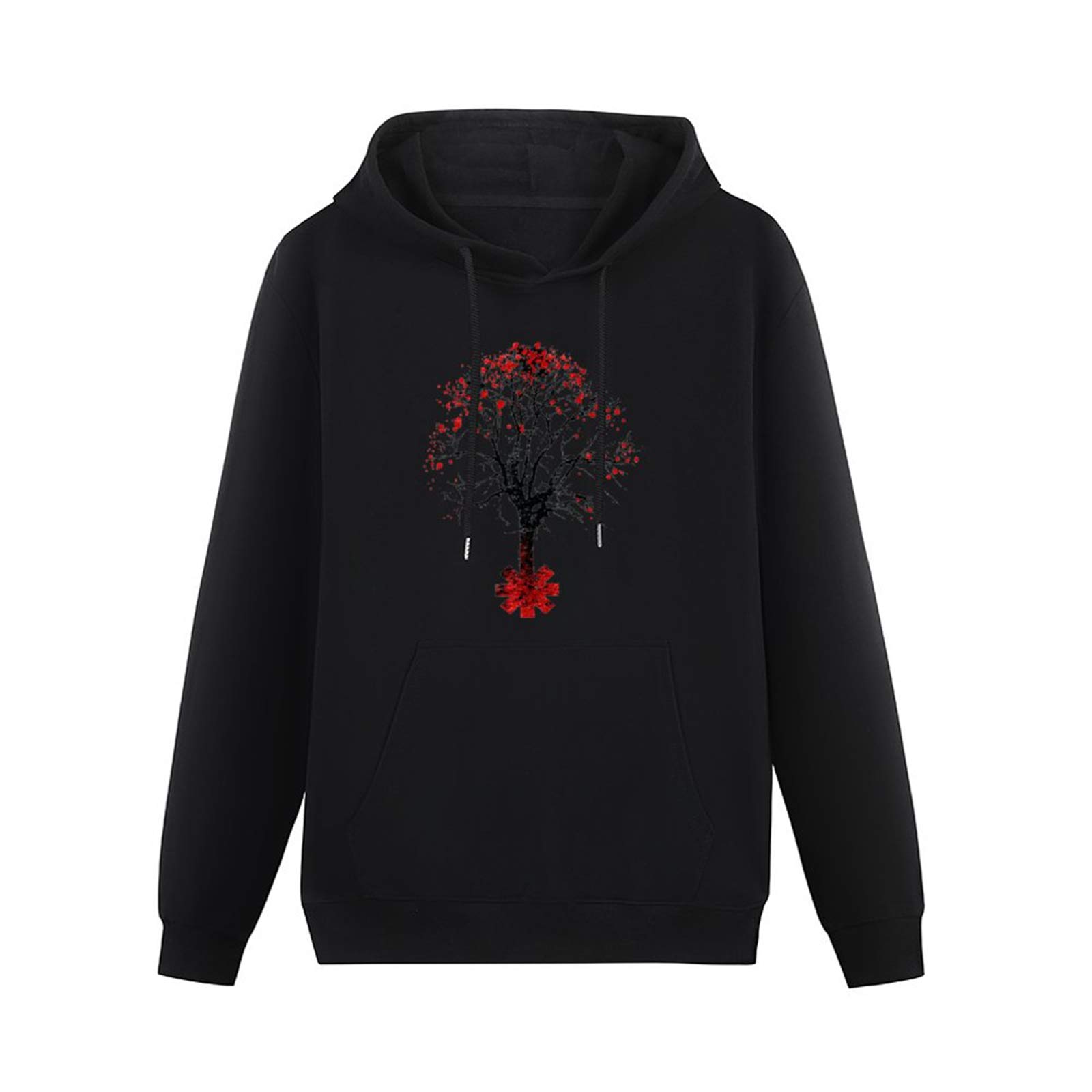 fuwo Hooded Red Hot Chili Pepper 9 Long Sleeve Sweatshirts Black 3XL