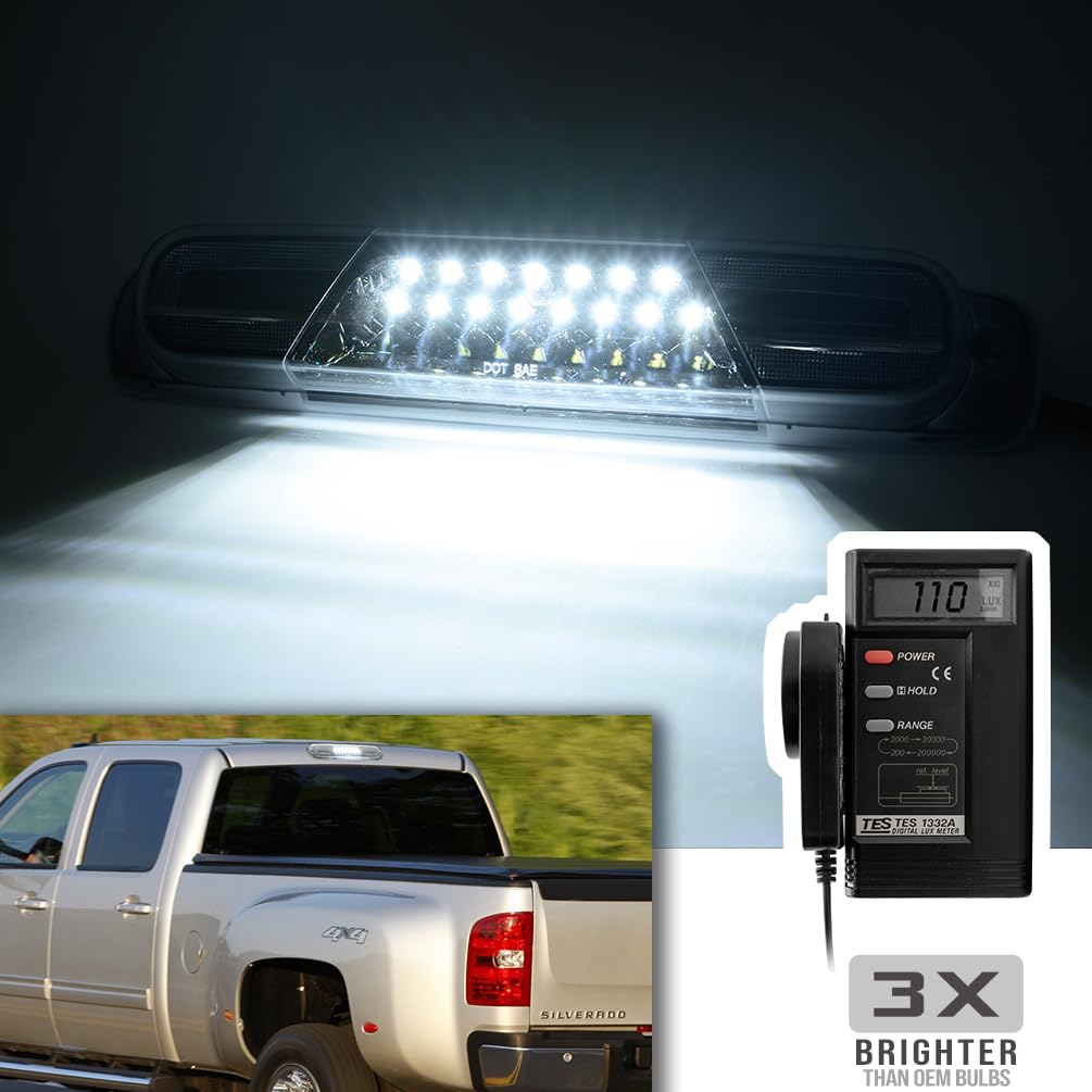 Silverado Third Brake Light Smoke For 1999-2006 Chevy Silverado / GMC Sierra - DOT Certified LED Third Brake Light - Foto 11