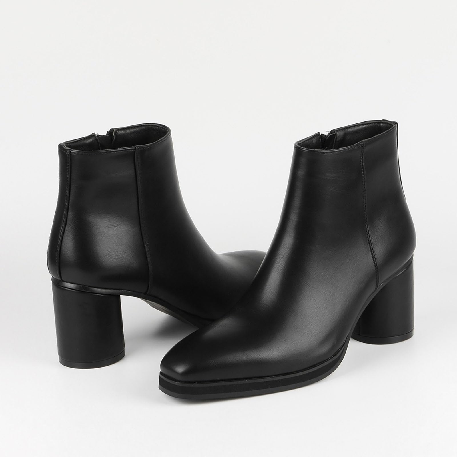 Stivaletto da Uomo con Tacco Alto Chelsea Boots Scivolare su Stile PU Pelle Doppia Cerniera Laterale Scarpe più Alte