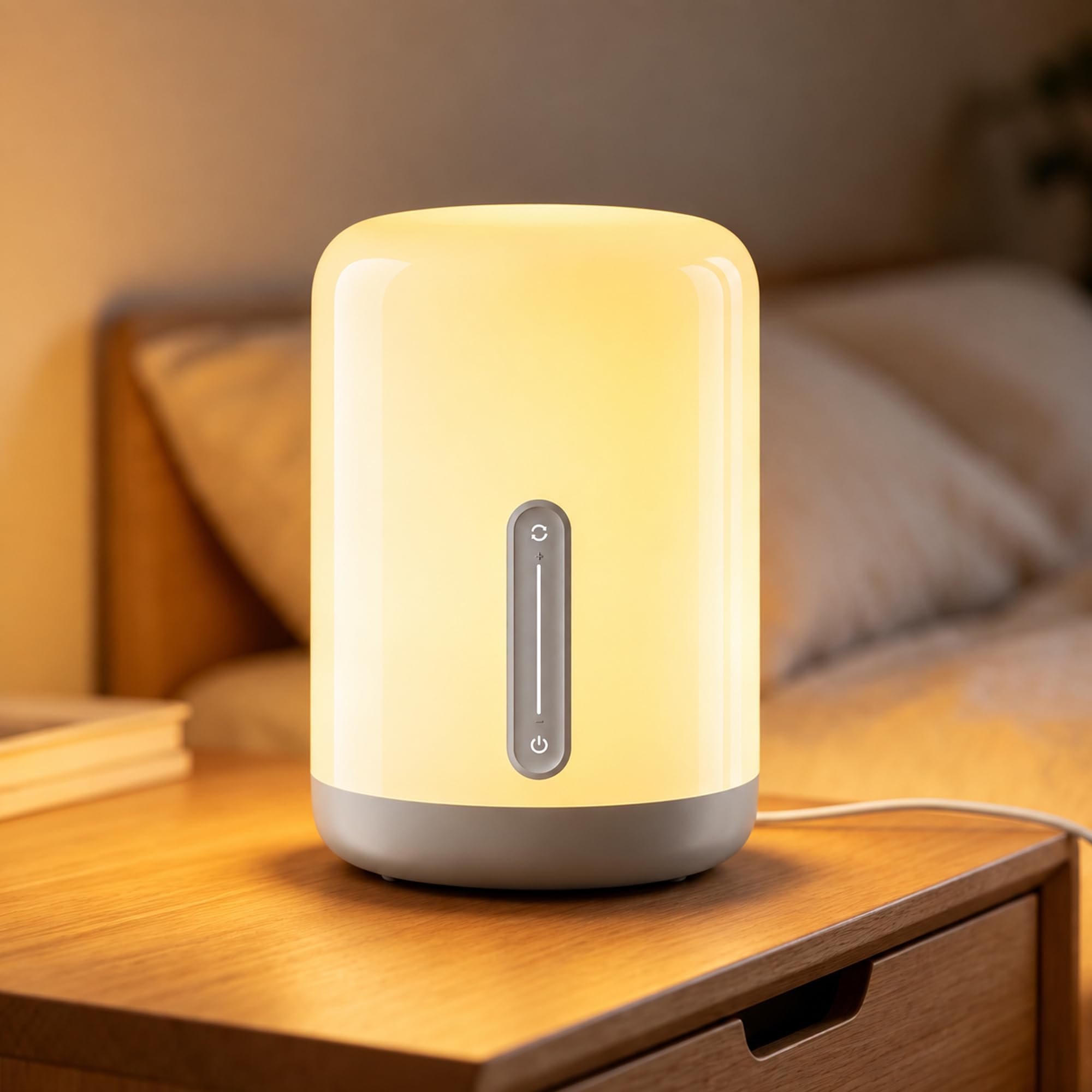 Yeelight Lámpara de Mesilla LED Táctil Regulable, Lámpara de Mesa Inteligente con Matter, Luz Nocturna 2700K–6500K y RGB DIY, Compatible con Apple Home, Alexa, Google Home y SmartThings para Salón